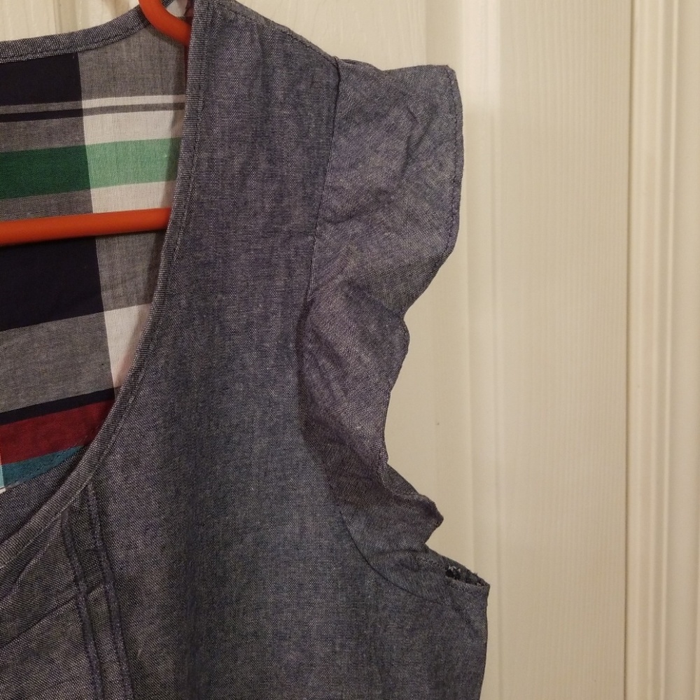 Women's Tommy girl blue chambray romper - Picture 4 of 8